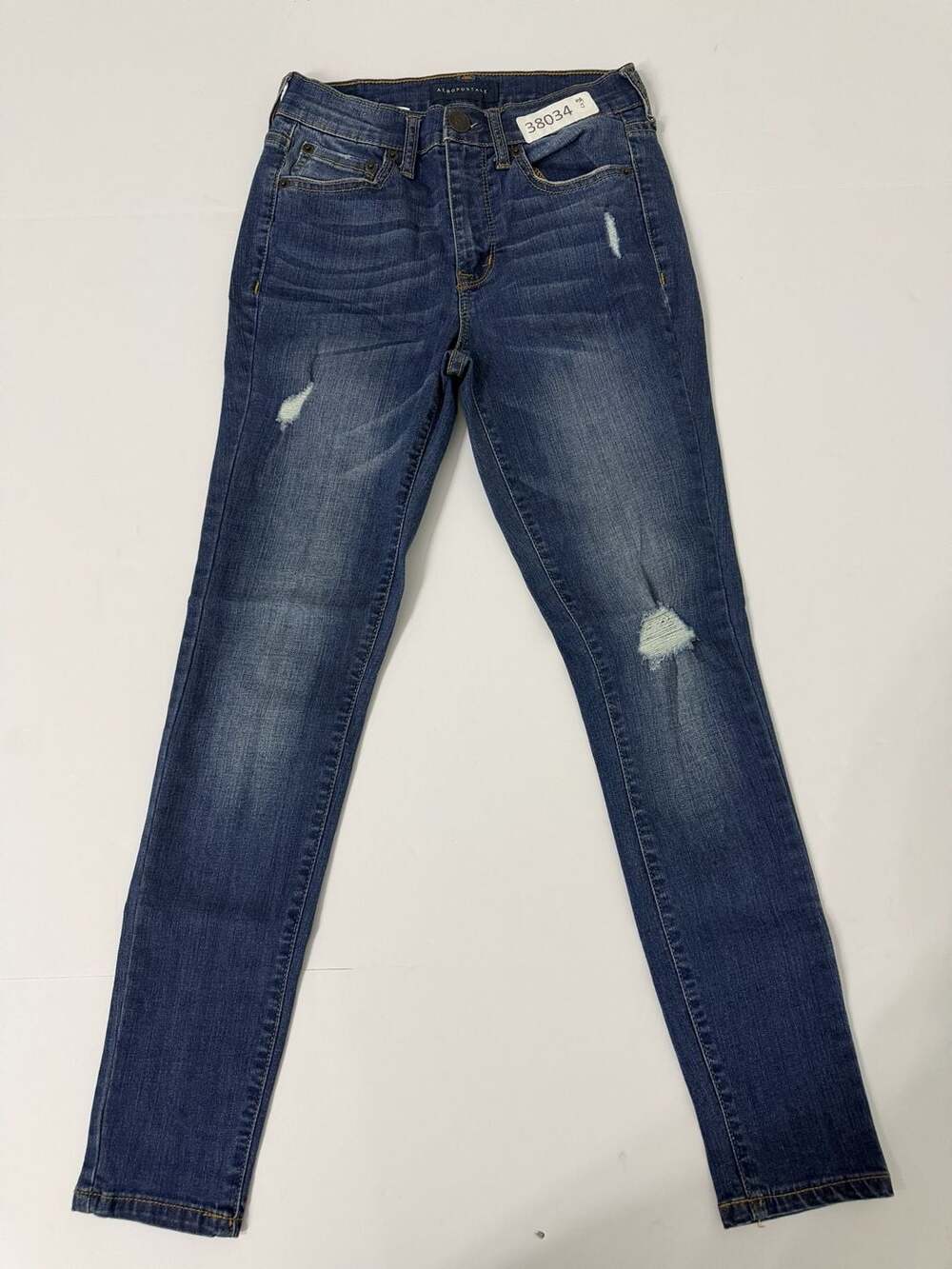 Aeropostale Women's Distressed Mid-Rise Skinny Jeans
